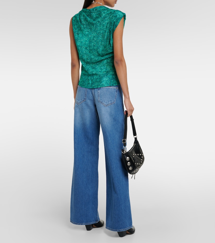 Samia silk-blend top
