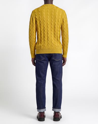 Man Sweater Mustard Size 46 Wool, Cashmere