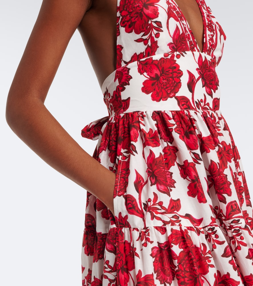 Clover floral cotton and silk maxi dress