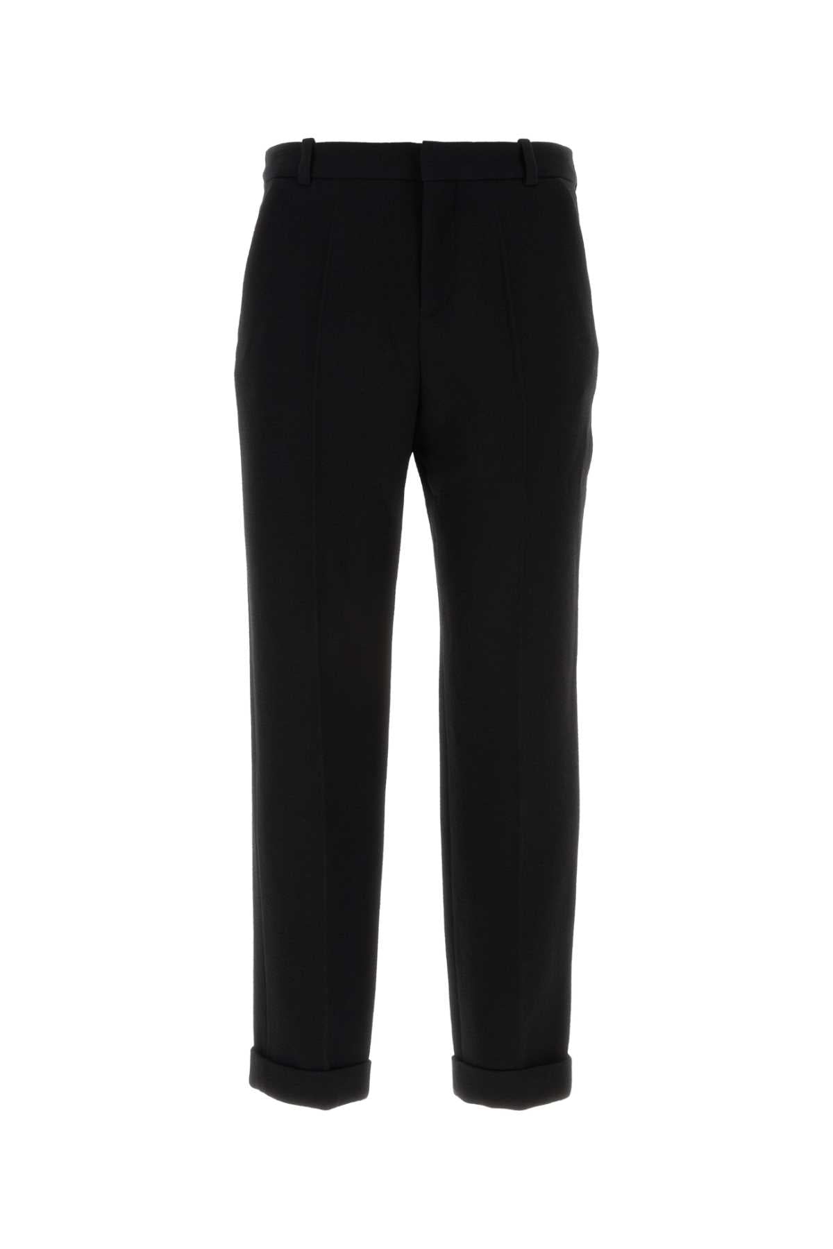 Virgin Wool Trousers — Black