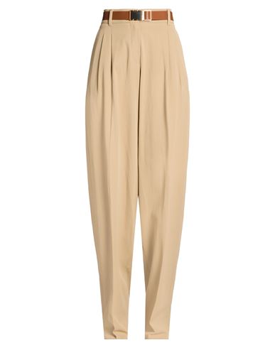 Woman Pants Sand Size 2 Viscose, Cotton