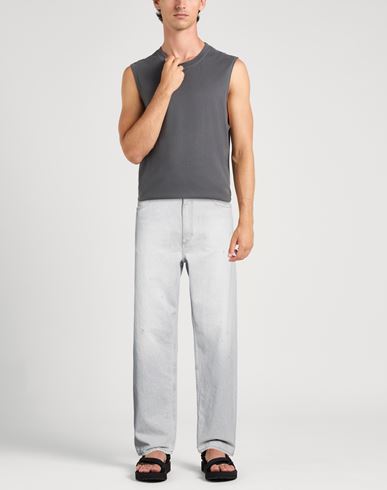 Man Jeans Light grey Size 31 Cotton, Recycled cotton
