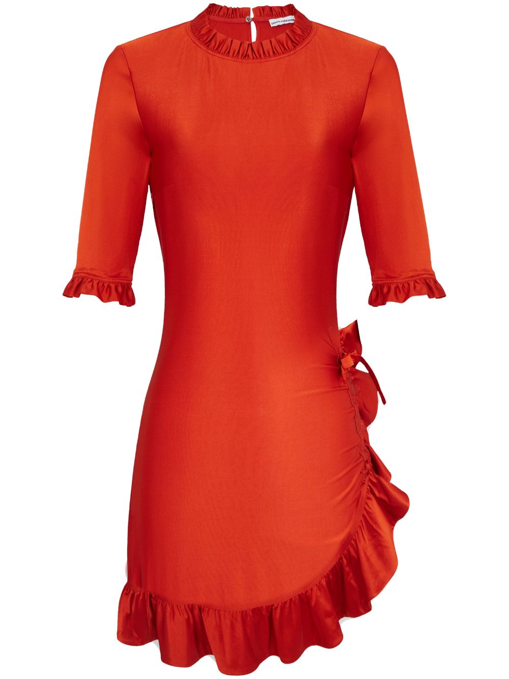 Asymmetric flamenco minidress - Red