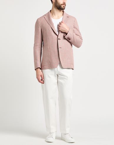 Man Blazer Brick Size 42 Linen, Cotton