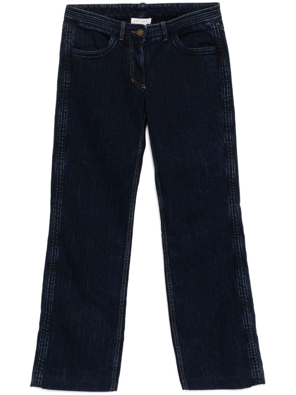 2000s logo denim trousers - Blue