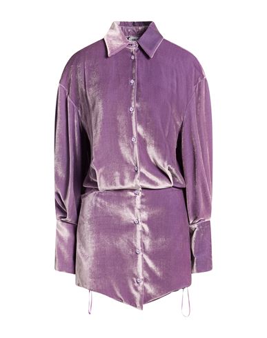Woman Mini dress Purple Size 6 Viscose, Silk