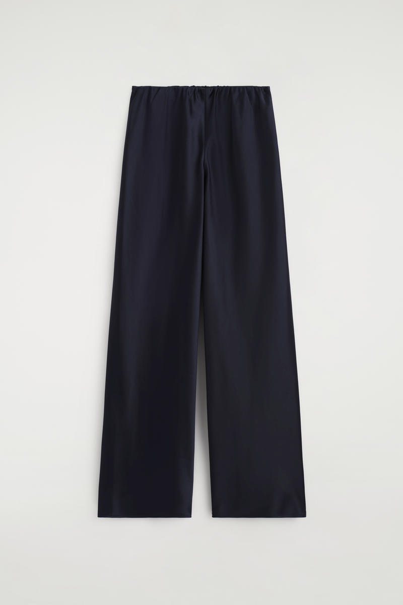 Satin Wide-Leg Pants