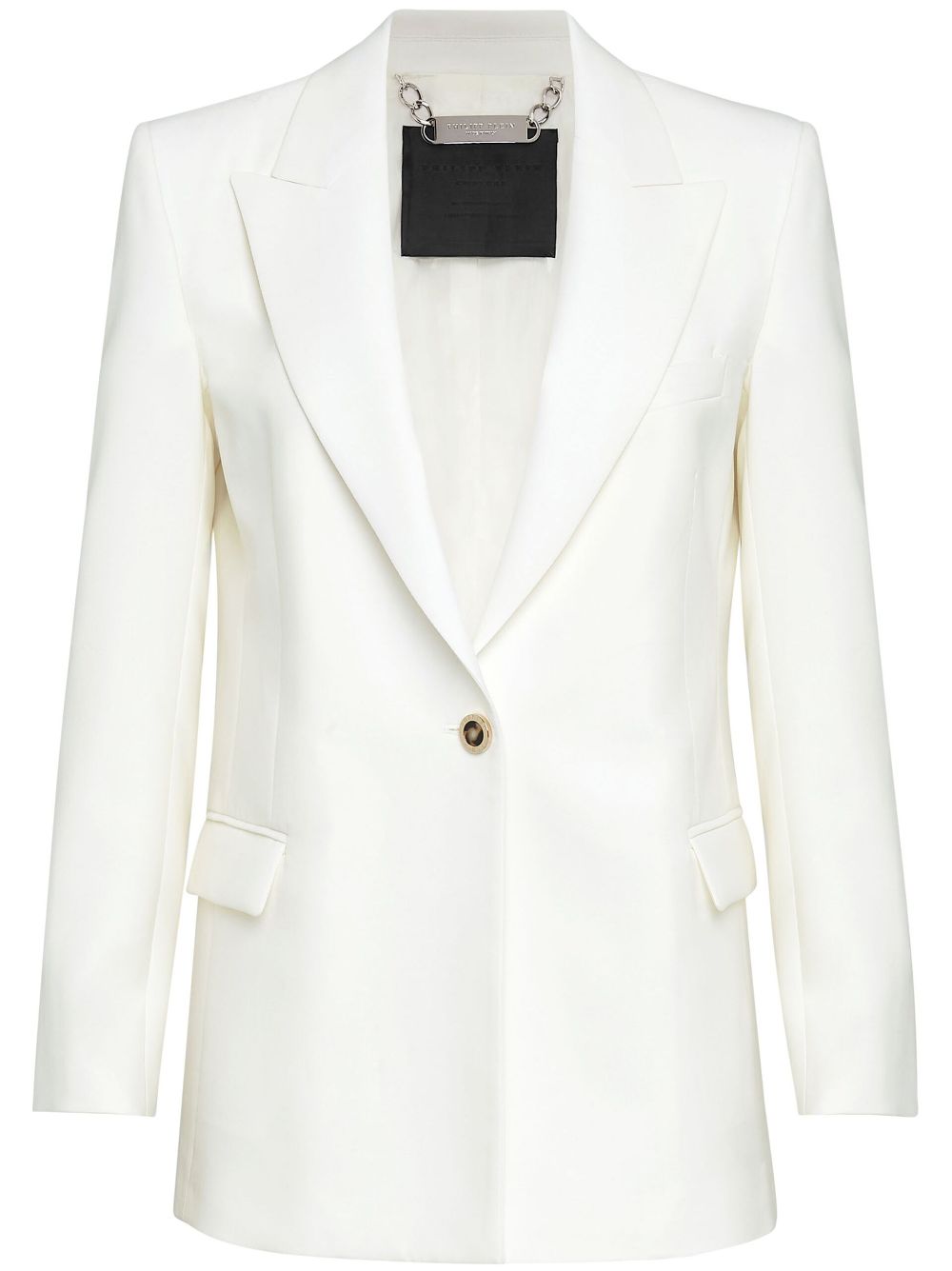 Single-breasted blazer - White