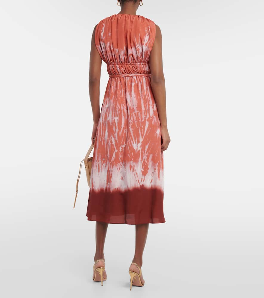 Fiona ruched midi dress