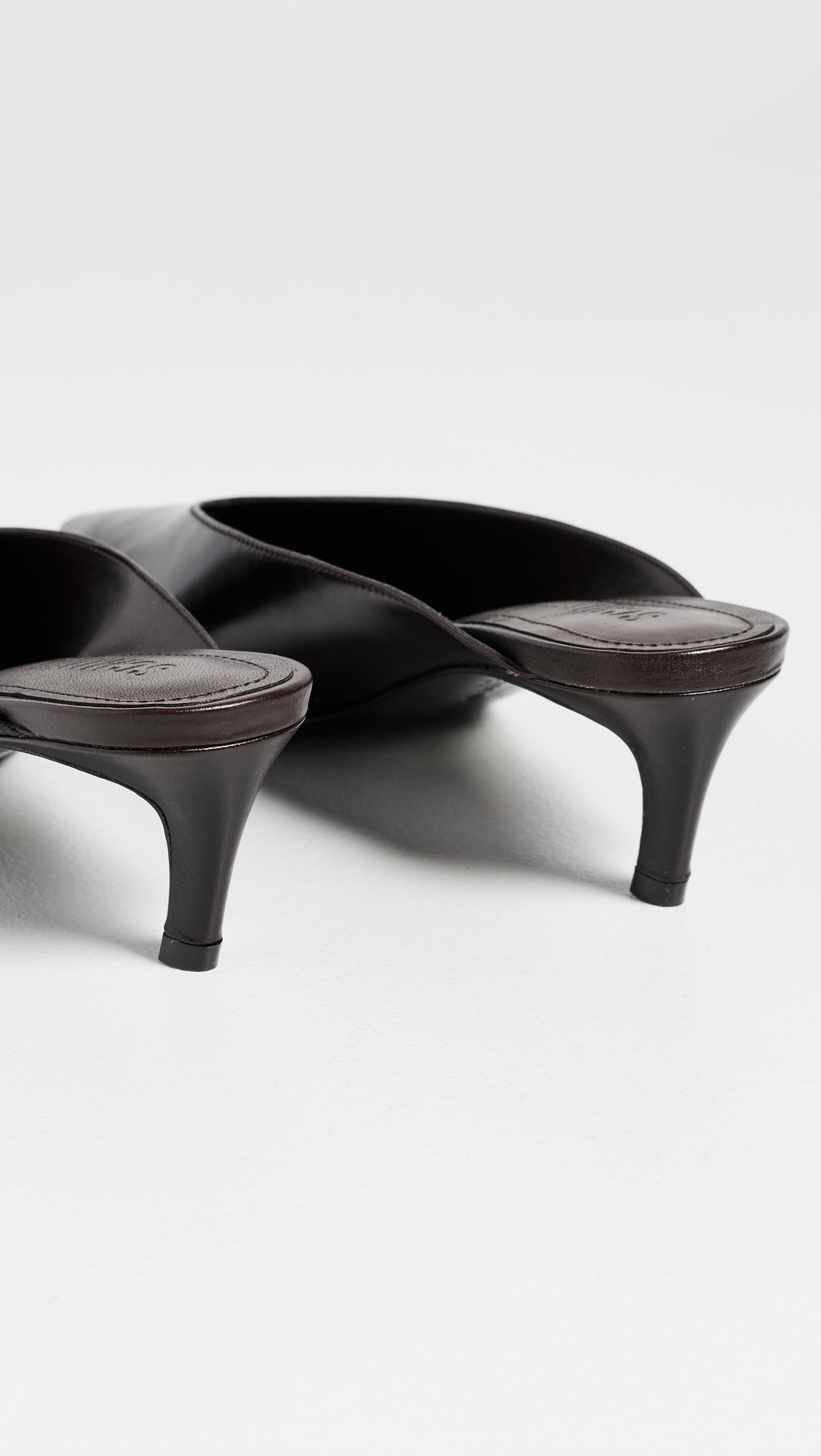Loren Mid Mules Dark Brown