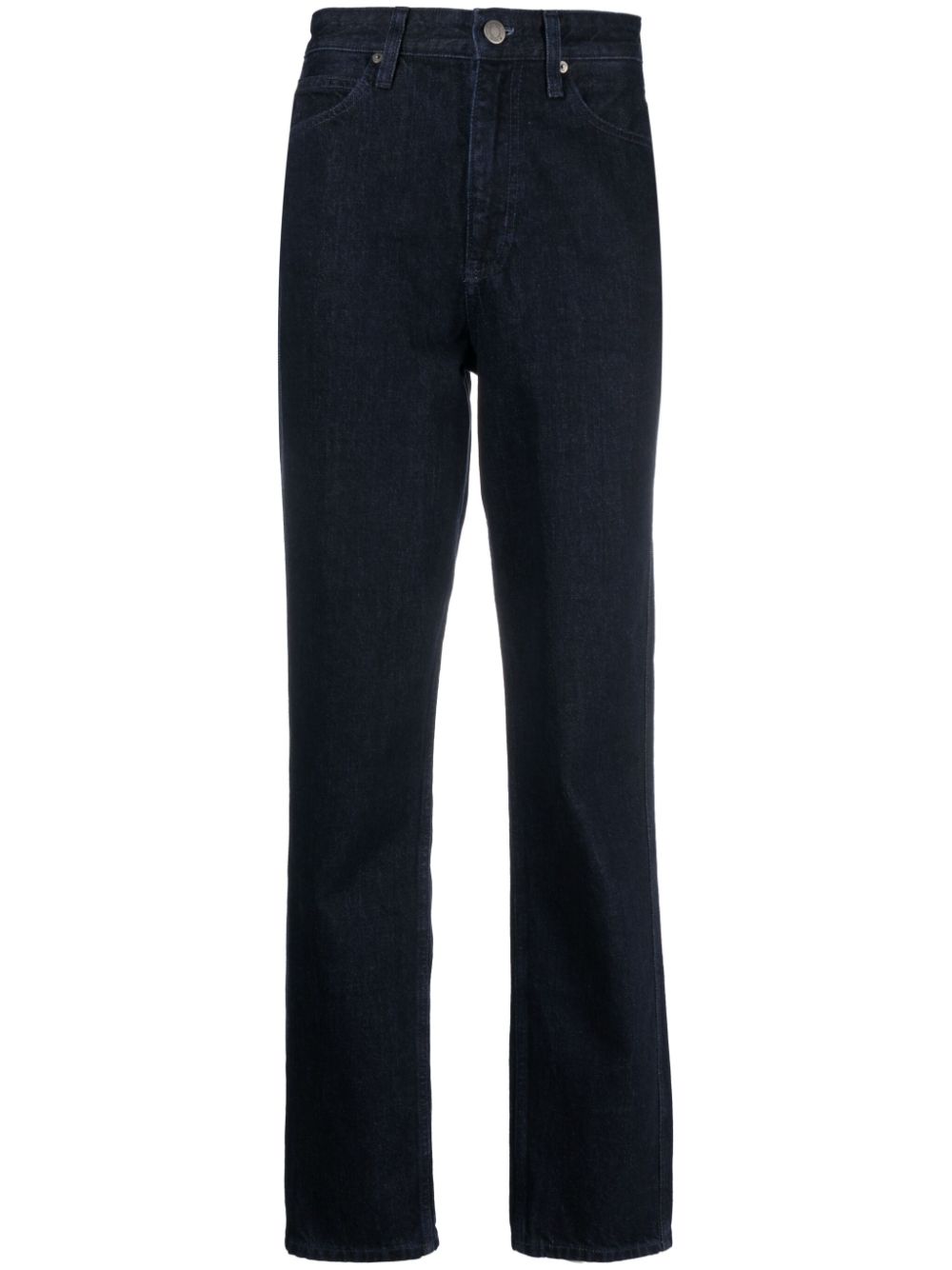 High-rise straight-cut jeans - Blue