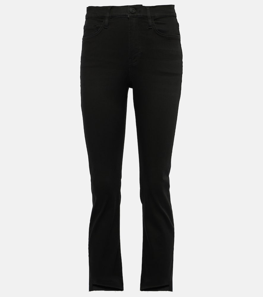 High-rise cropped flared jeans