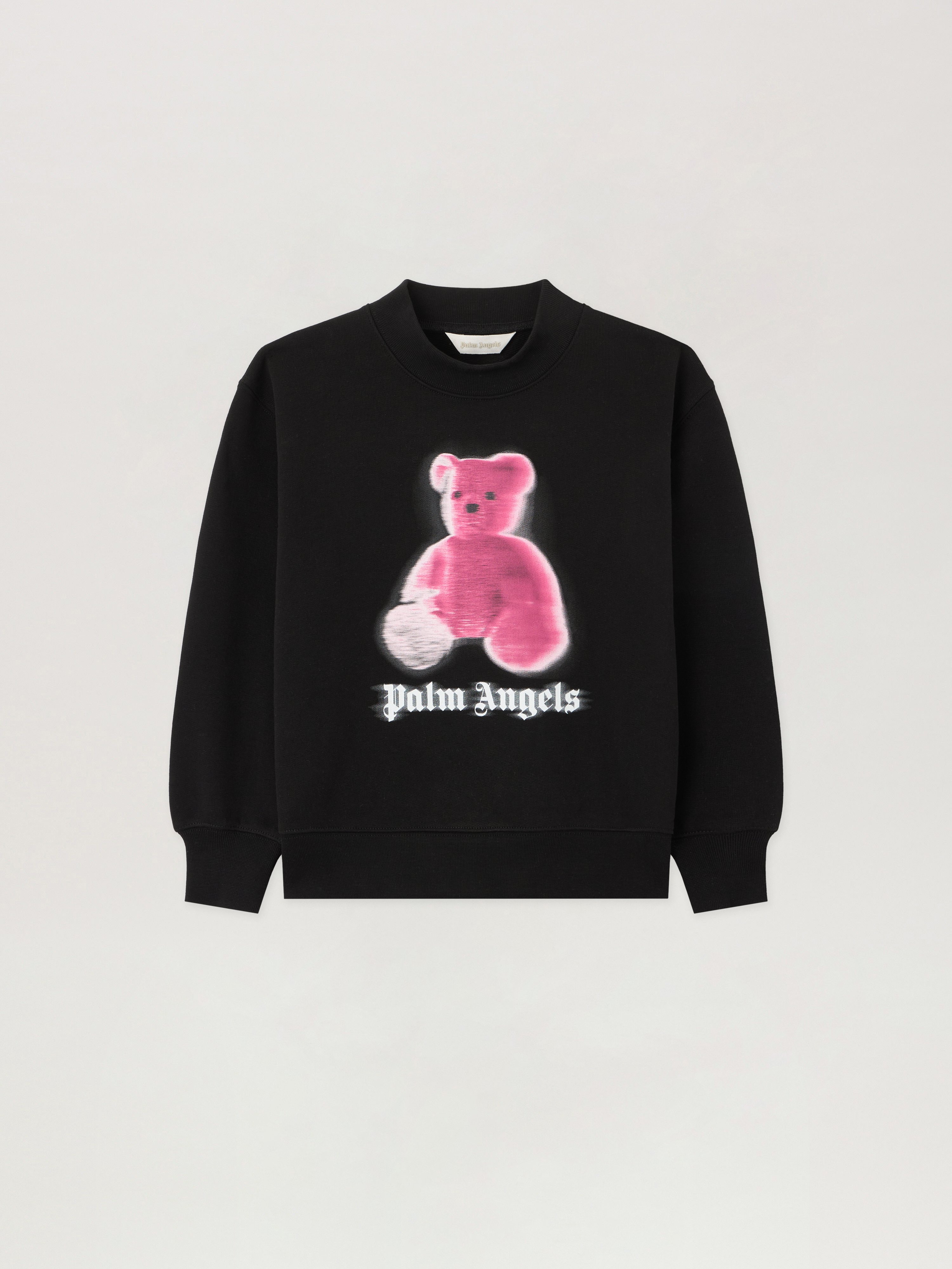 Blurred Bear Crewneck Kids  Nero/black