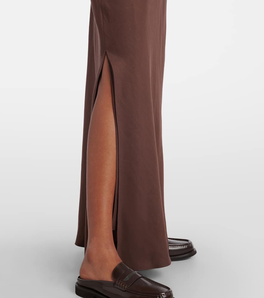 Twill maxi skirt
