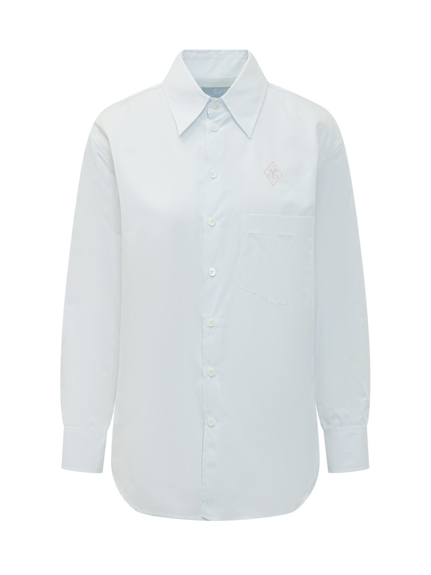 Blue Relaxed Solid Shirt