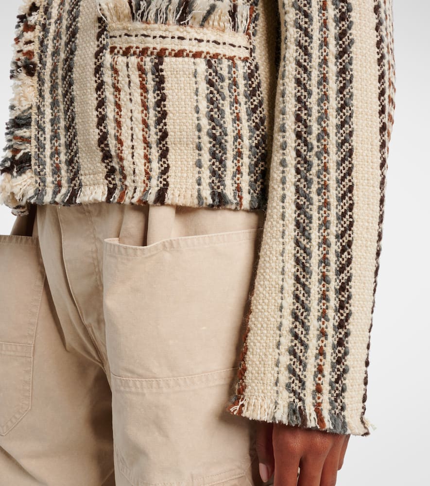 Izaria cotton and wool-blend jacket