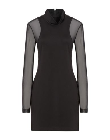 Woman Mini dress Black Size 6 Viscose, Polyamide, Elastane