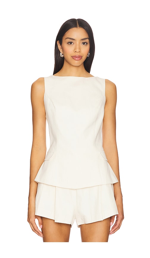 Line & Dot Veni Top in Cream. -  S also in L