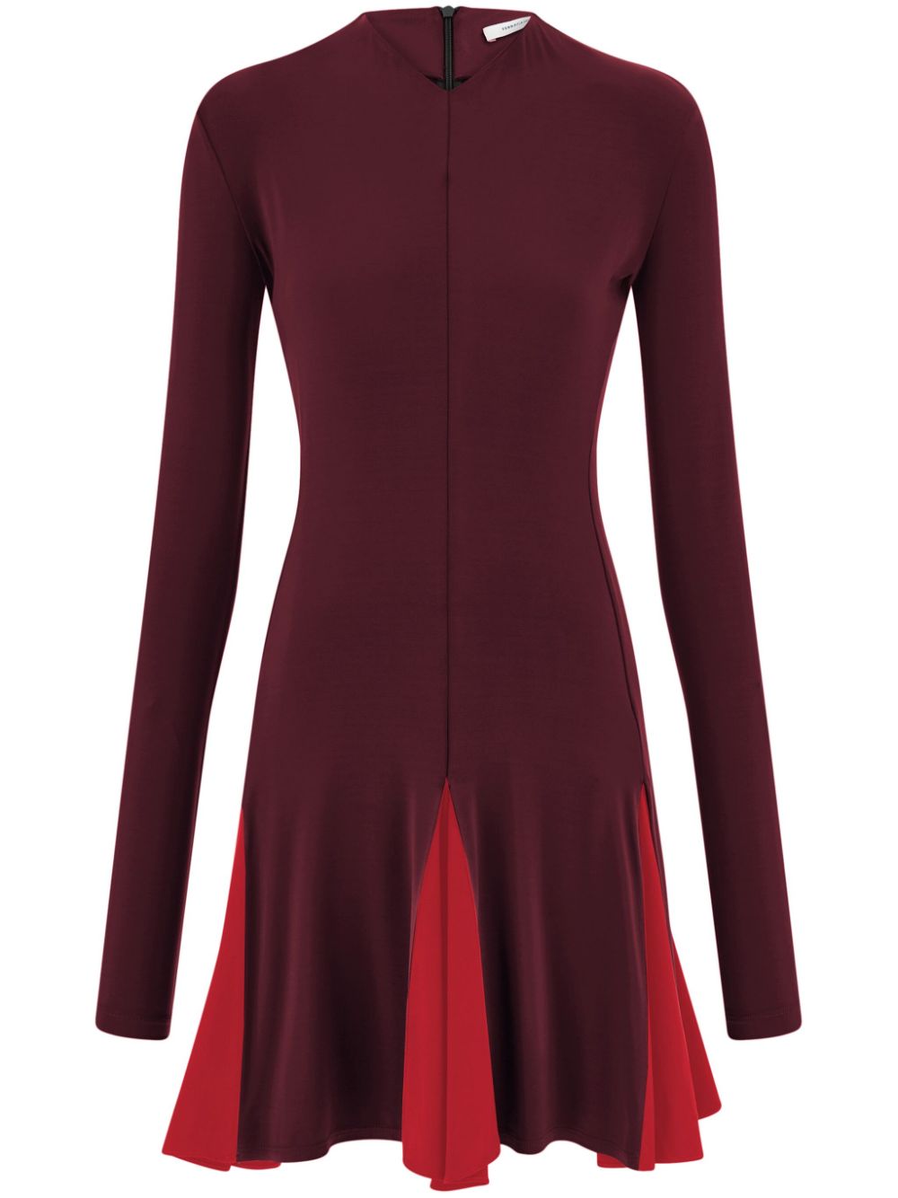 Colourblock skater dress - Red