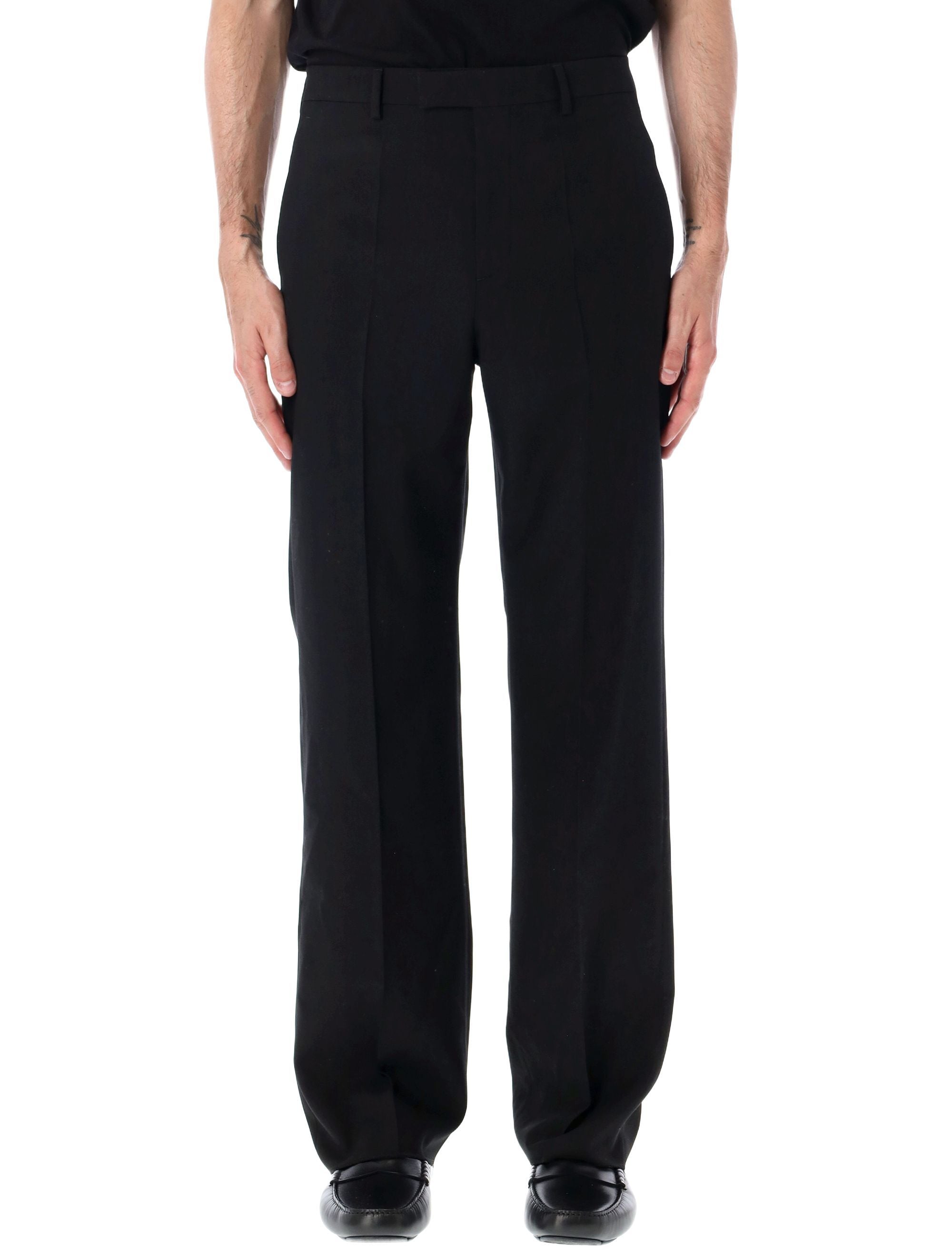 Slim Fit Wool Trousers - Size 48