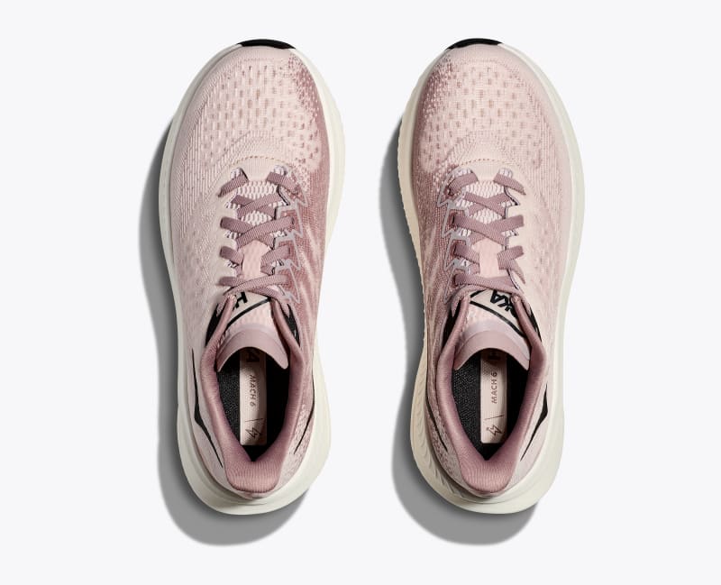 HOKA Women's Mach 6 Shoes in Cosmic Pearl/Quartzite