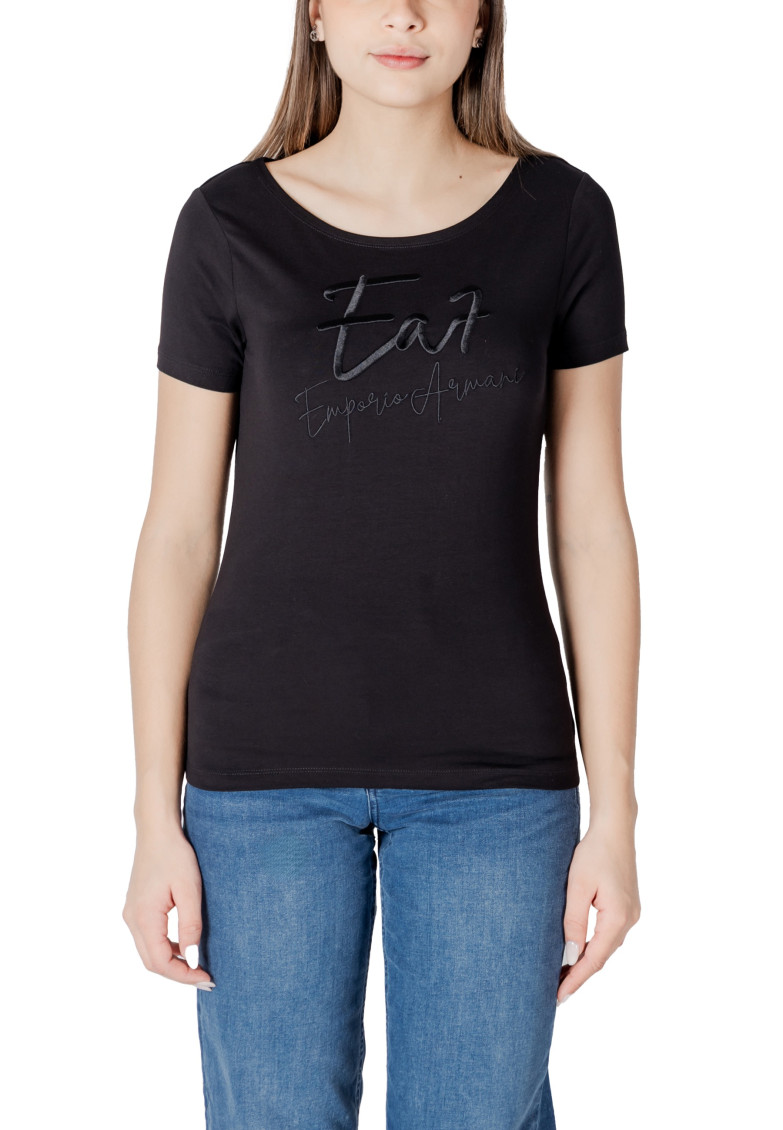 Black Logo Round Neck T-Shirt