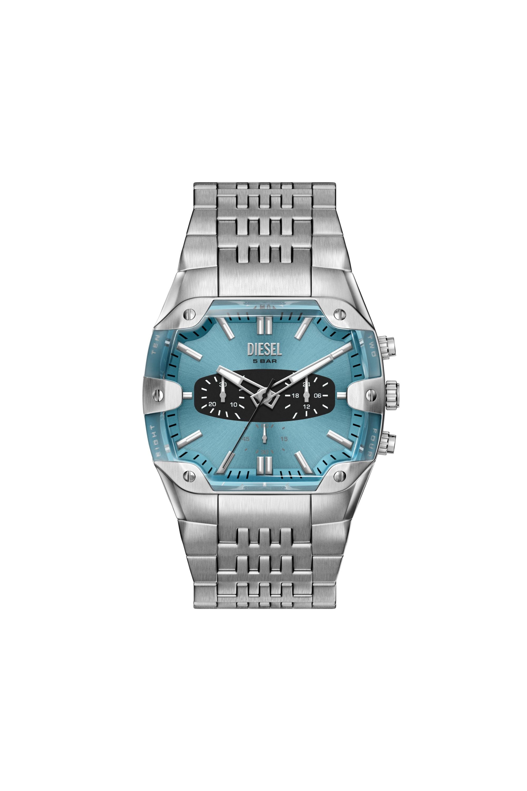 Spiked cushion stainless steel watch - Timeframes - Man - Silver