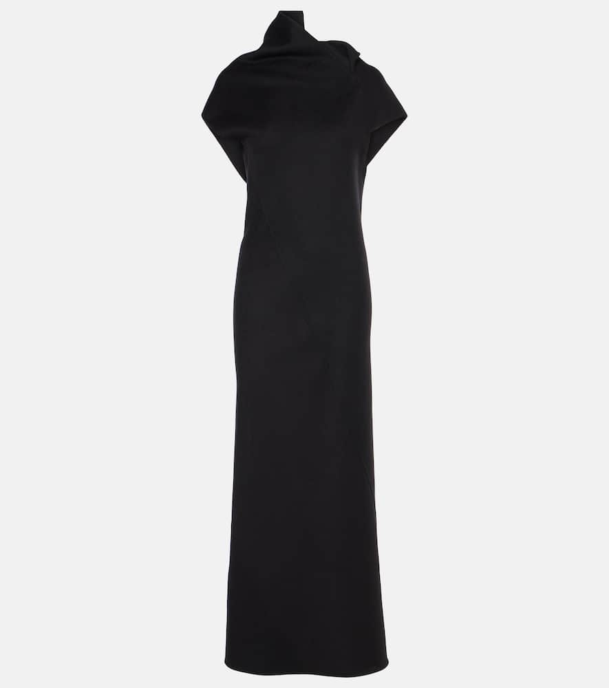 Kamil paneled cashmere gown