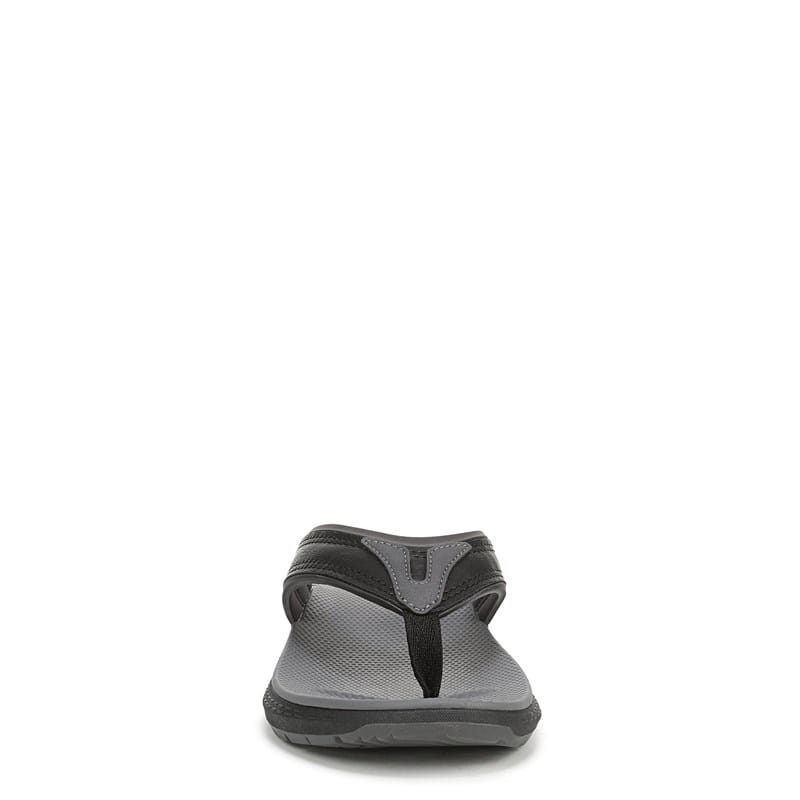 Men's Donnar 2.0 Thong Sandals (Black Faux Leather)