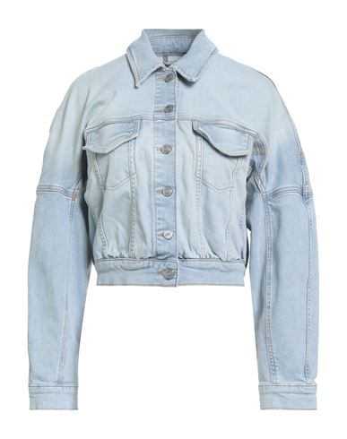 Woman Denim outerwear Blue Size 4 Cotton, Elastane