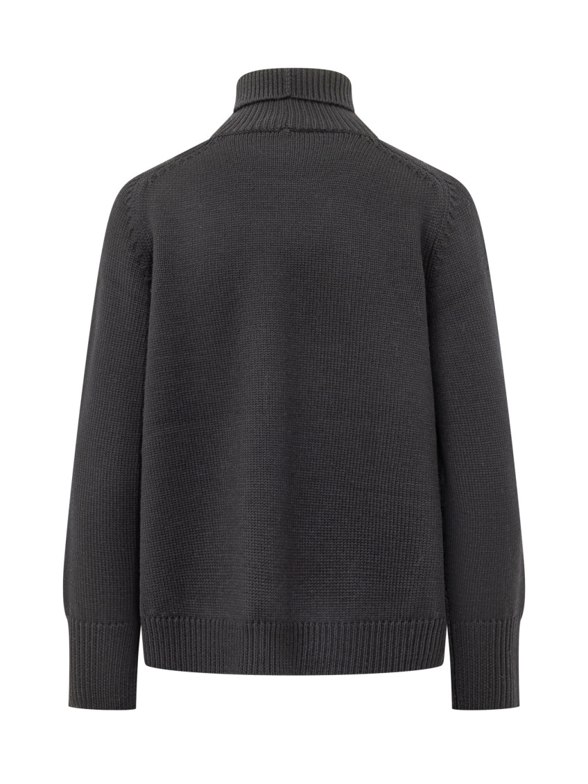 Black Knitted Turtle Neck Sweater