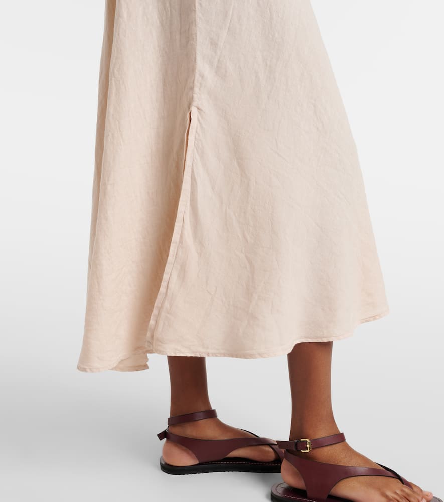 Malina linen midi skirt