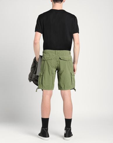 Man Shorts & Bermuda Shorts Military green Size XS Cotton