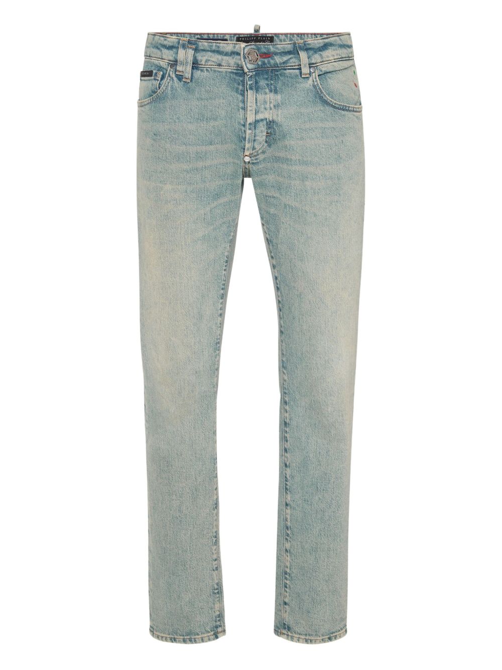Philipp Plein logo-patch jeans - Blue