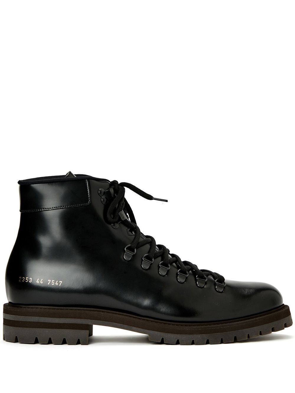Lace-up leather boots - Black