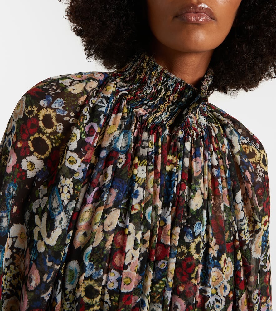 Edgar floral silk tulle maxi dress