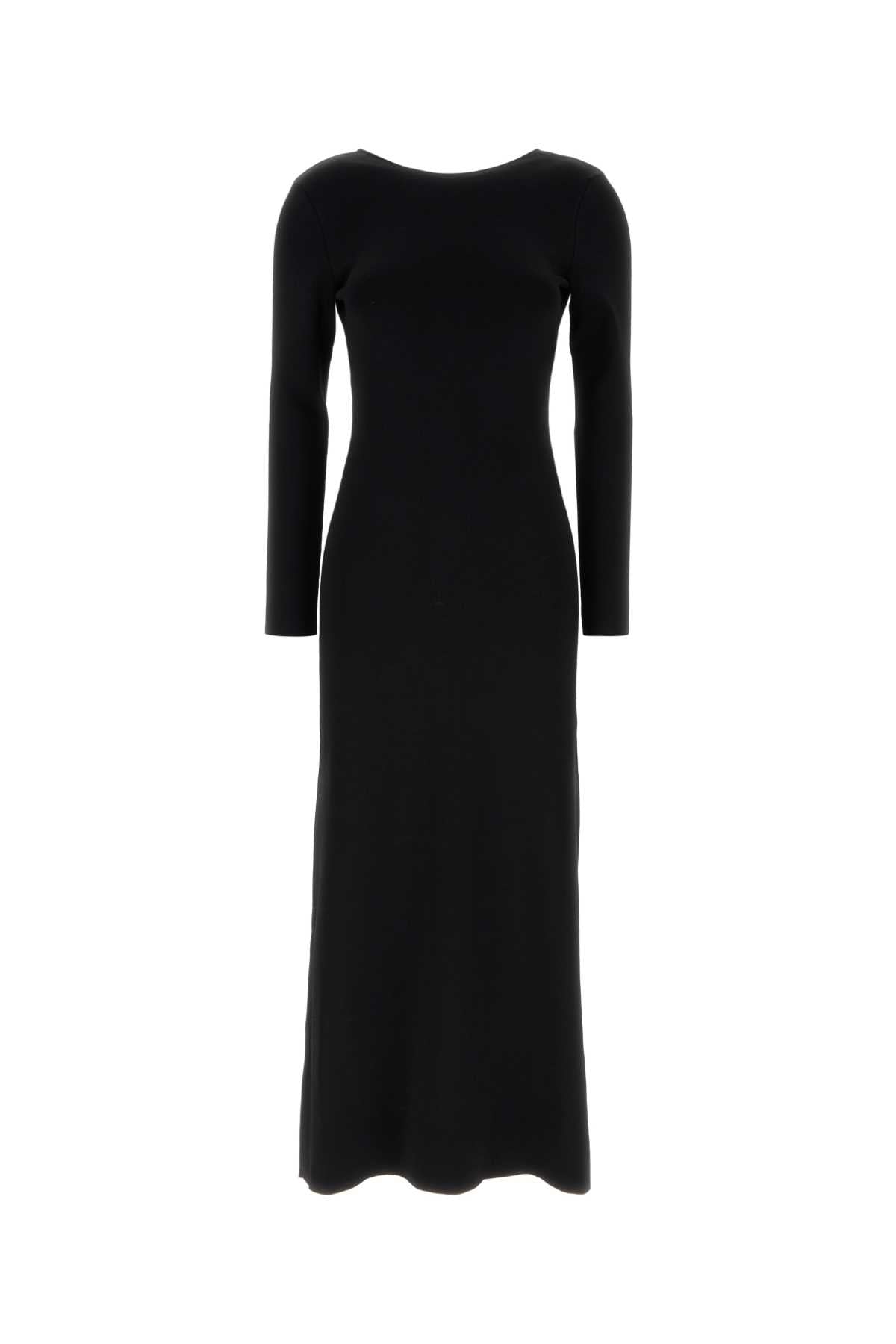 Viscose Maxi Dress — Black