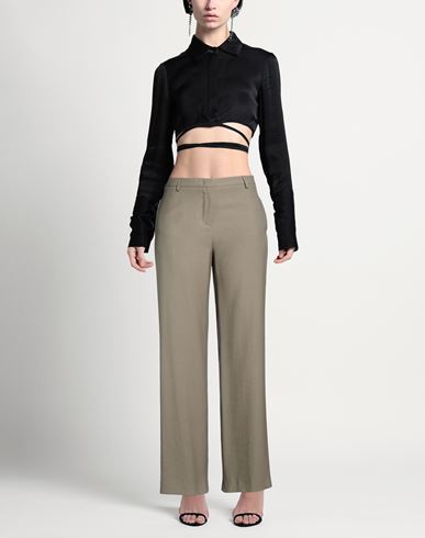 Woman Pants Sage green Size 10 Viscose, Polyester