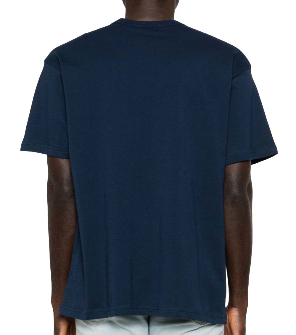 Blue Solid Crew Neck T-Shirt