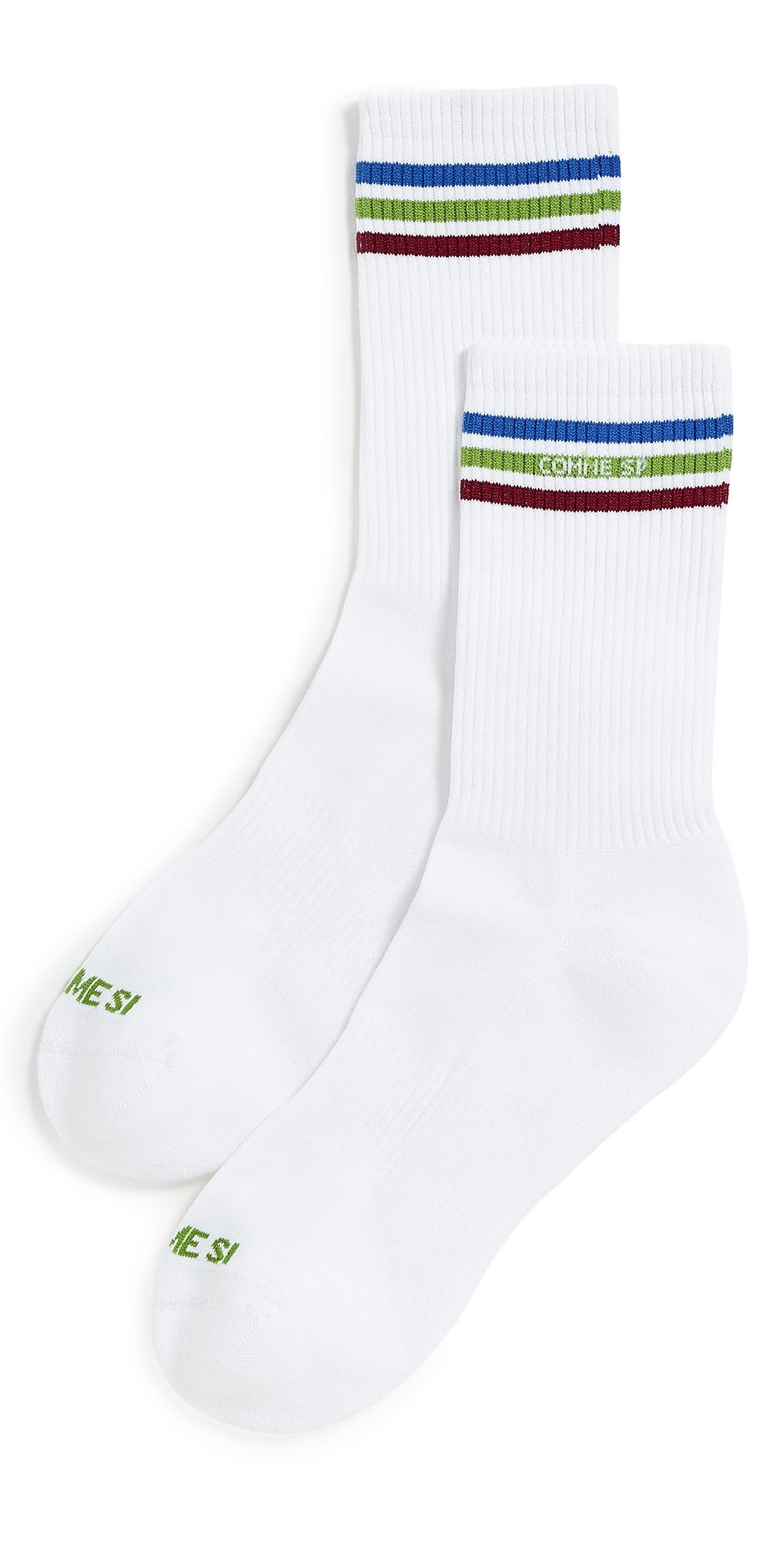 The Tennis Sock White w/ Multi