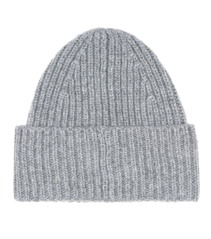 Acne Studios Kids Face ribbed-knit wool beanie