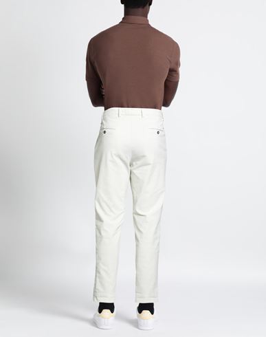Man Pants Off white Size 38 Cotton, Elastane