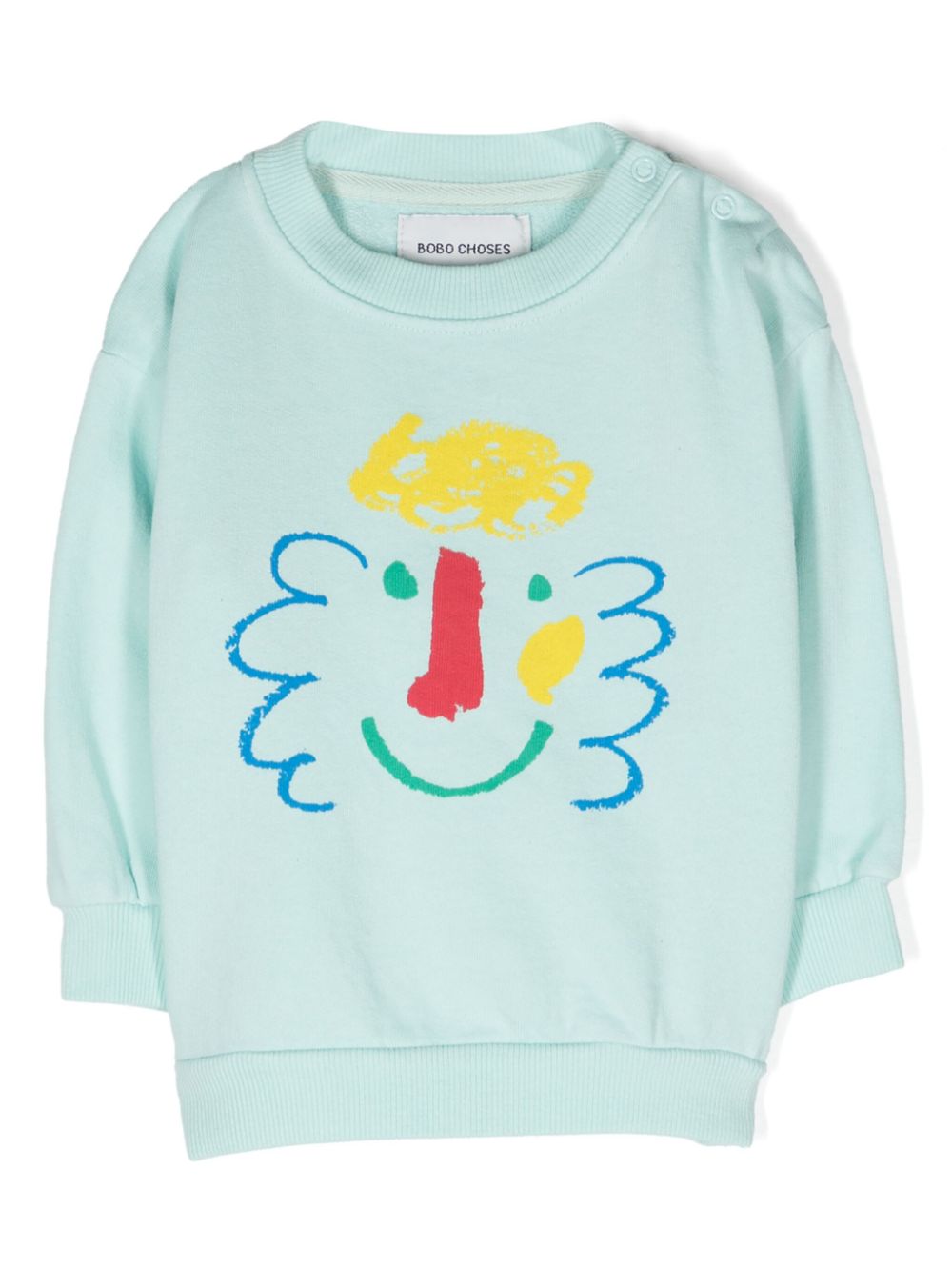 Graphic-print organic cotton sweatshirt - Blue
