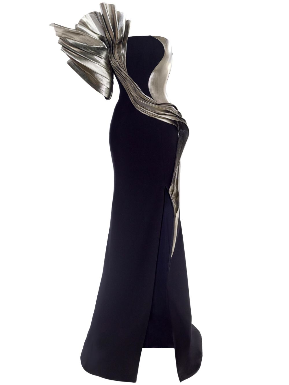 Asymmetric gown - Black
