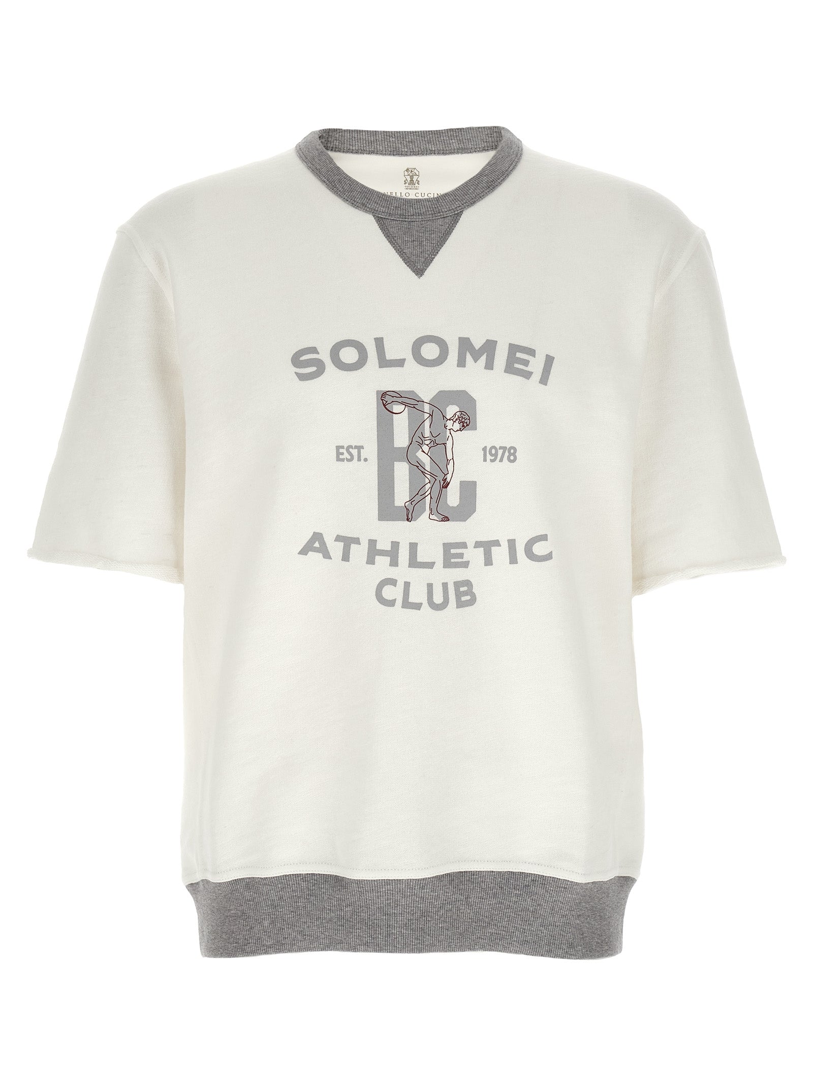 Logo-Print Cotton-Linen Sweatshirt — White