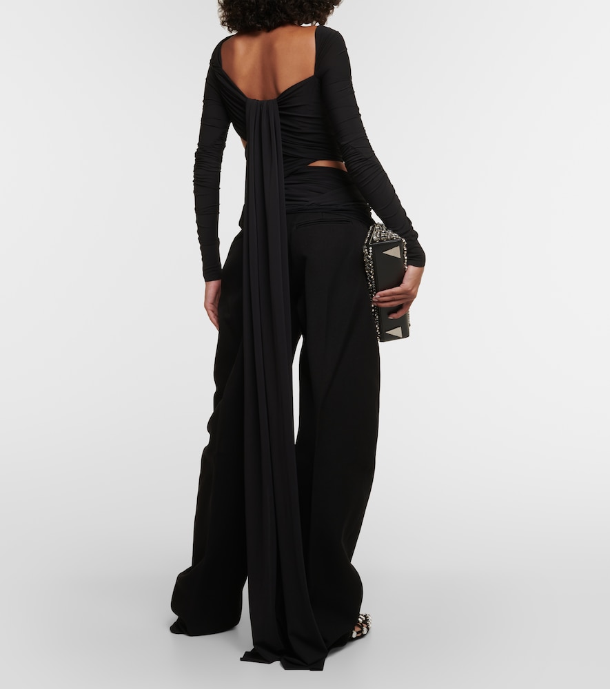 Asymmetrical draped top