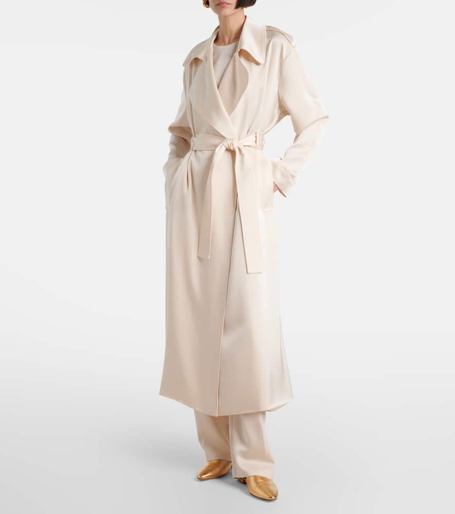 Barb satin trench coat