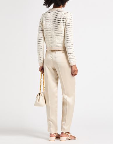 Woman Cardigan Ivory Size 6 Cotton, Polyamide, Polyester