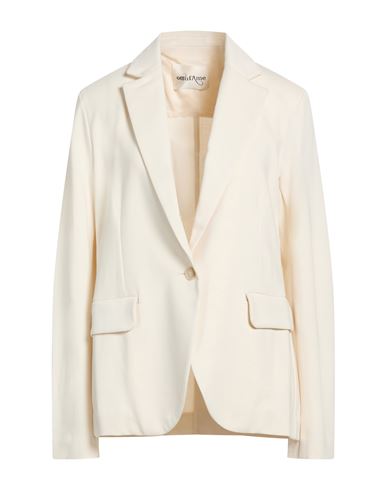 Woman Blazer Beige Size 10 Viscose, Nylon, Elastane