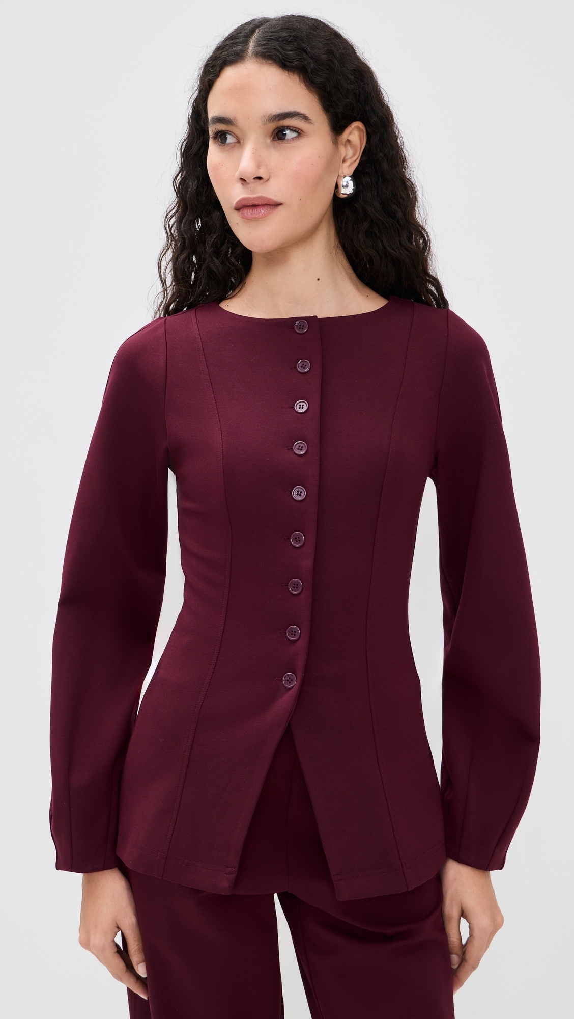 Bonnie Ponte Blazer Oxblood